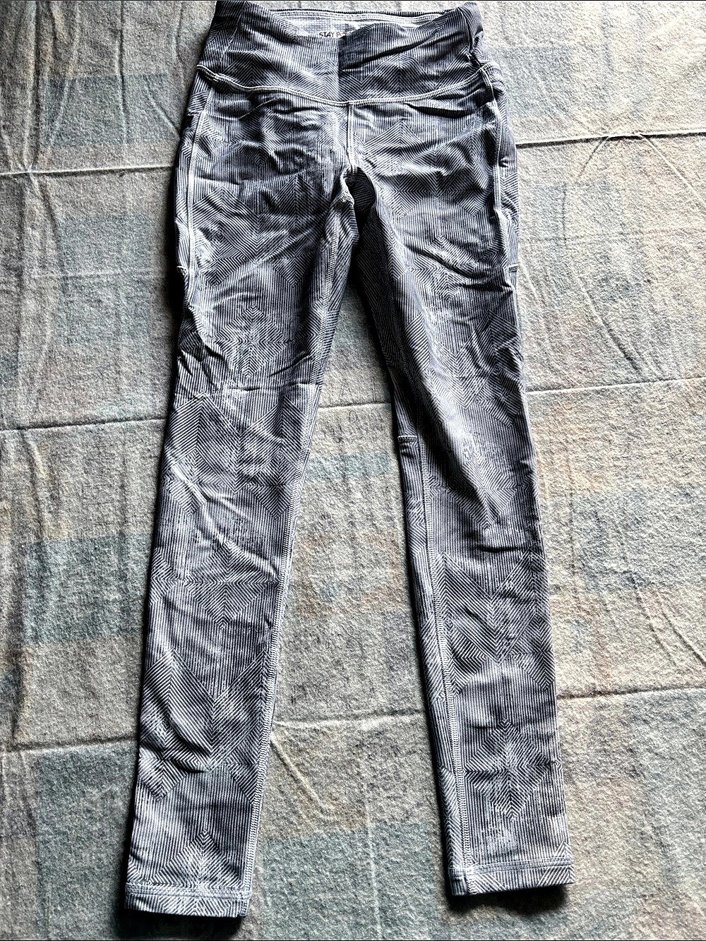 Calia Striped Athletic Leggings in Gray Size XS